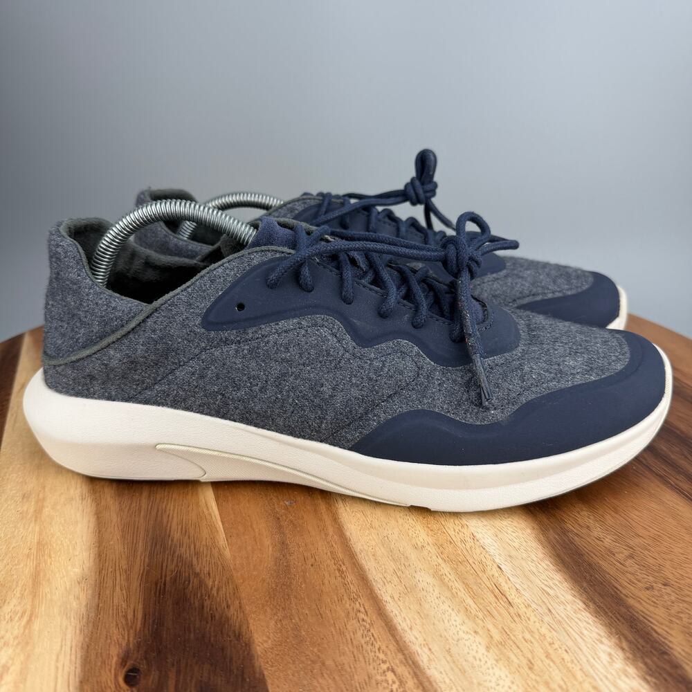 Olukai Koheo Hulu Men's 10.5 (EU 43.5) Trench Blue Shoes Wool Comfort Sneakers